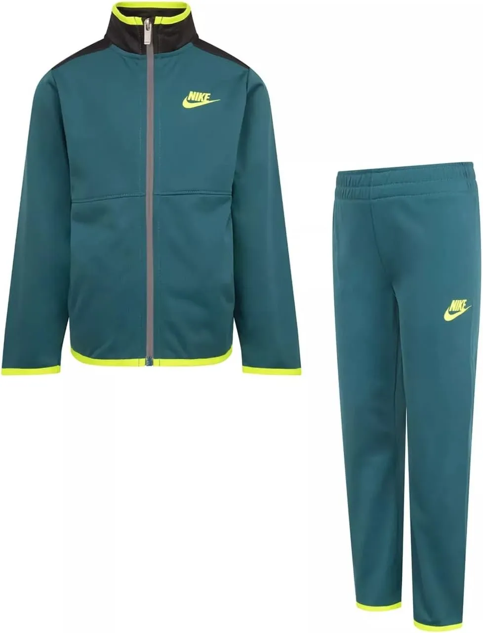 Nike Little Boy Sportswear Illuminate Full Zip Jacket & Jogger Pant Tricot 2 Piece Set (S(76K251-B9I)/V, 2T)