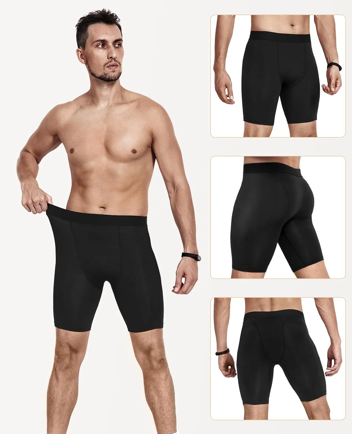 Niksa Compression Shorts Men 2/3 Pack, Compression Underwear for Men Athletic Shorts, Running Workout Fitness Shorts