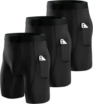 Niksa Compression Shorts Men 2/3 Pack, Compression Underwear for Men Athletic Shorts, Running Workout Fitness Shorts