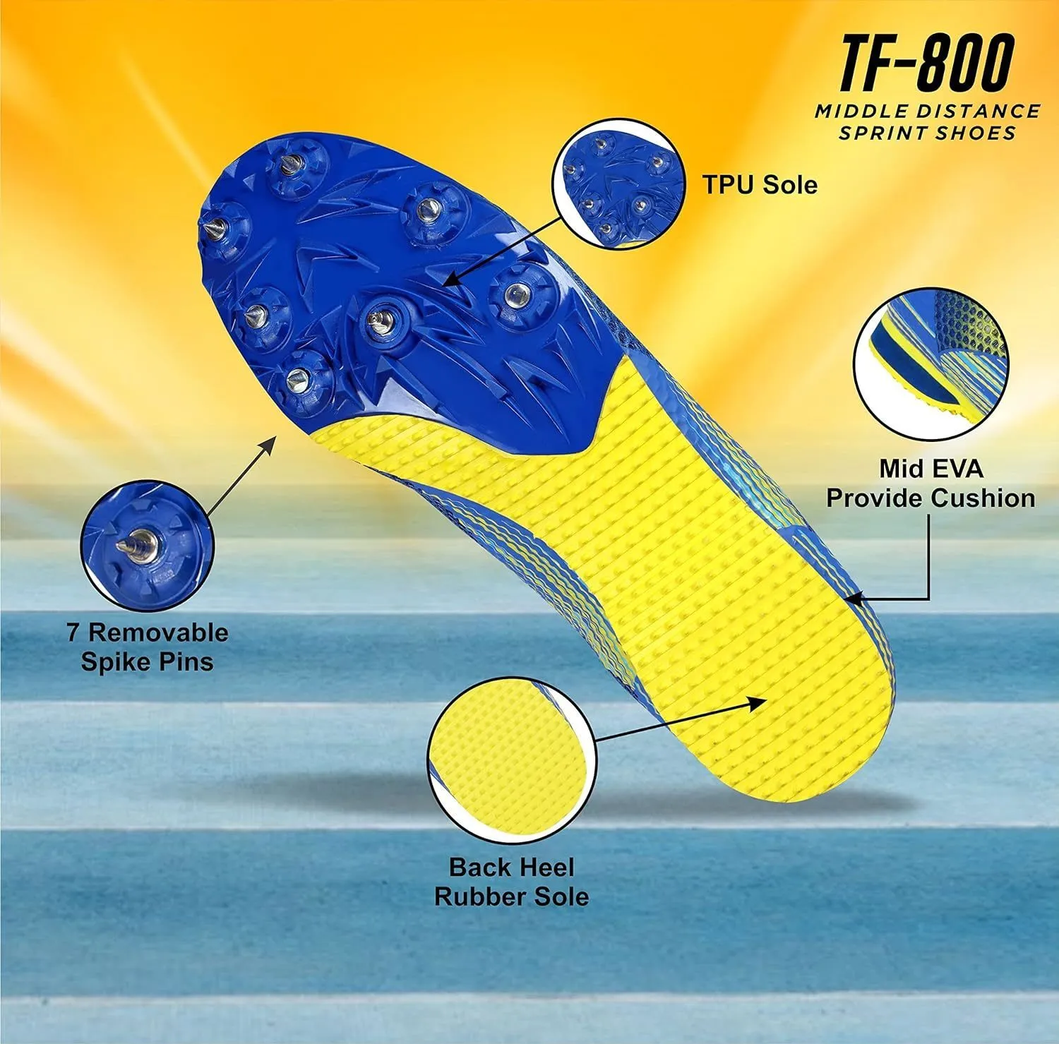 Nivia Track and field-800 (Blue)