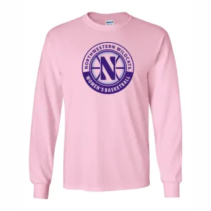 Northwestern Wildcats WBB Pinkout Long-Sleeve Tee