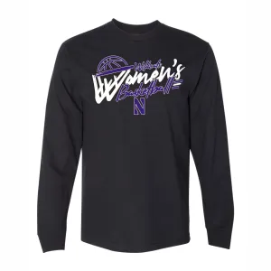Northwestern Women's Basketball Black Long-Sleeve Shirt