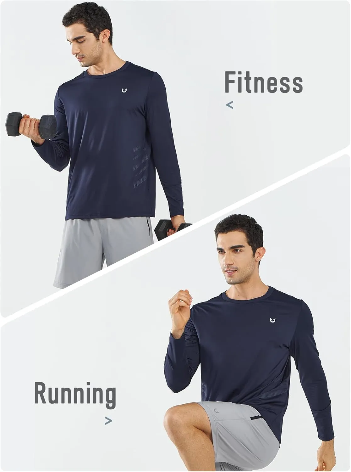 NORTHYARD Men’s Long Sleeve Quick Dry Shirts Workout Gym Athletic Running Sun Shirts Tops
