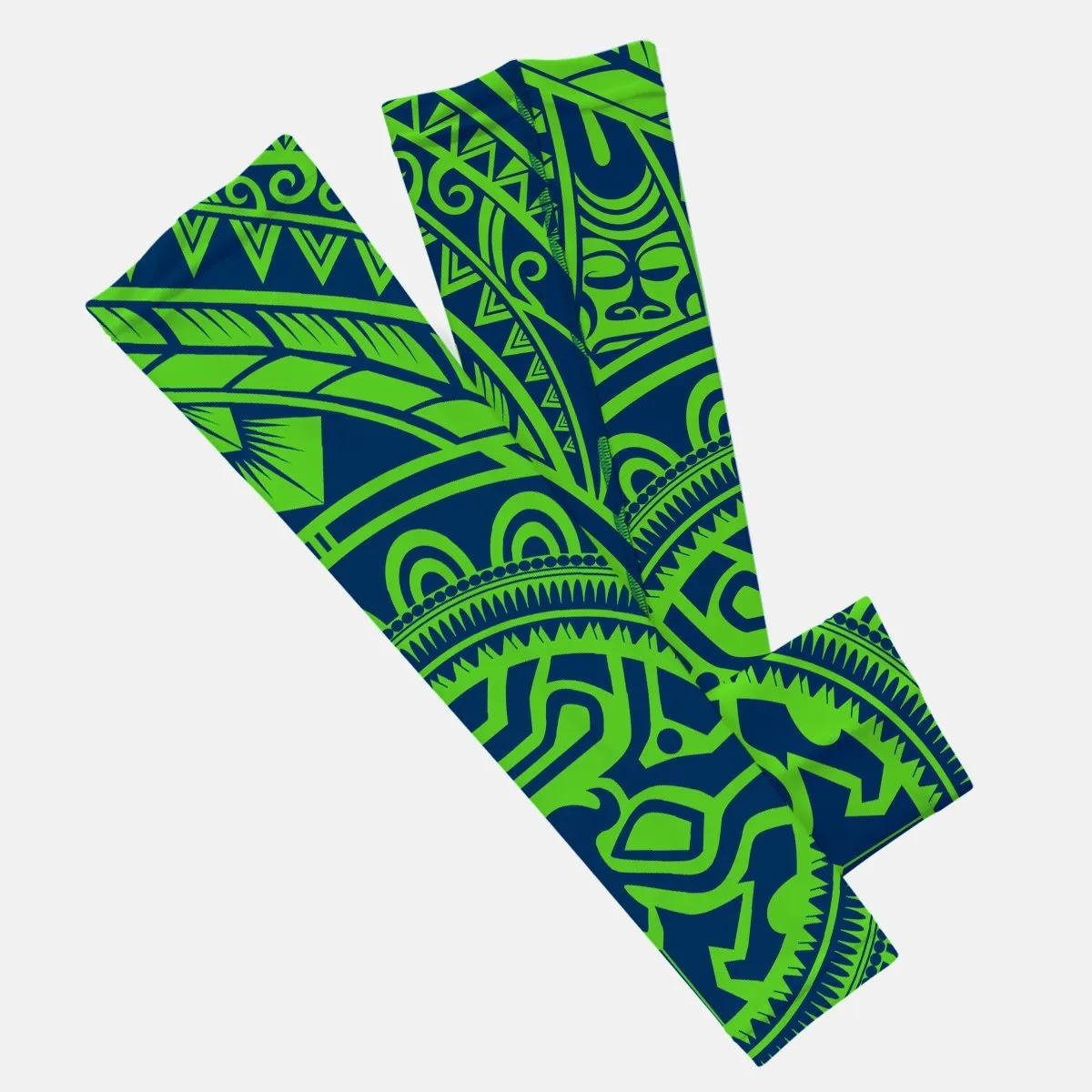 Oceanic Warrior Green Blue Kids Arm Sleeve
