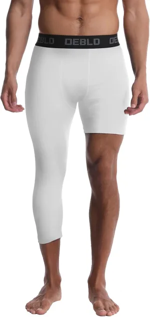 OEBLD Single Leg 3/4 Compression Tights, Unisex Sports Compression Pants, Basketball Leg Sleeves