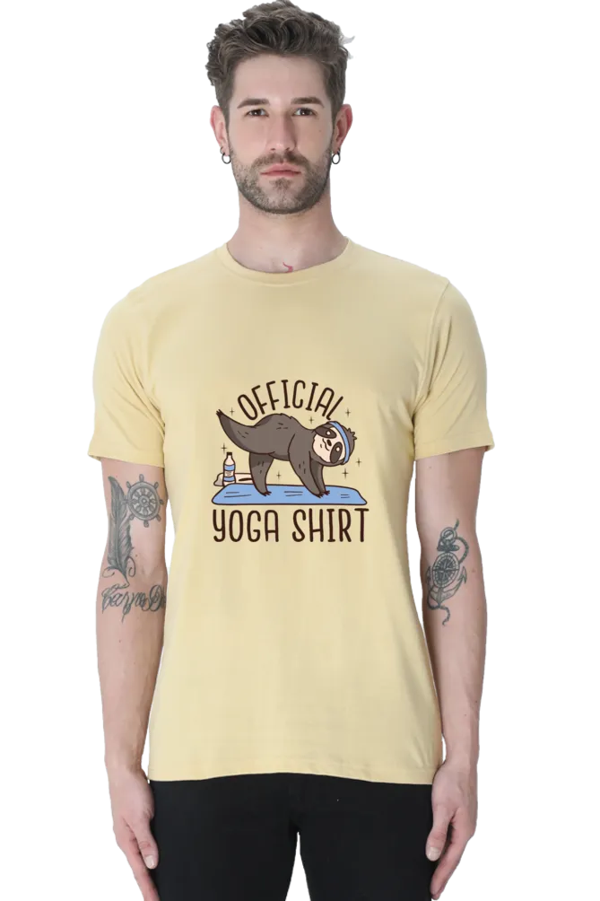 Official Yoga Sloth Printed T-shirt for men