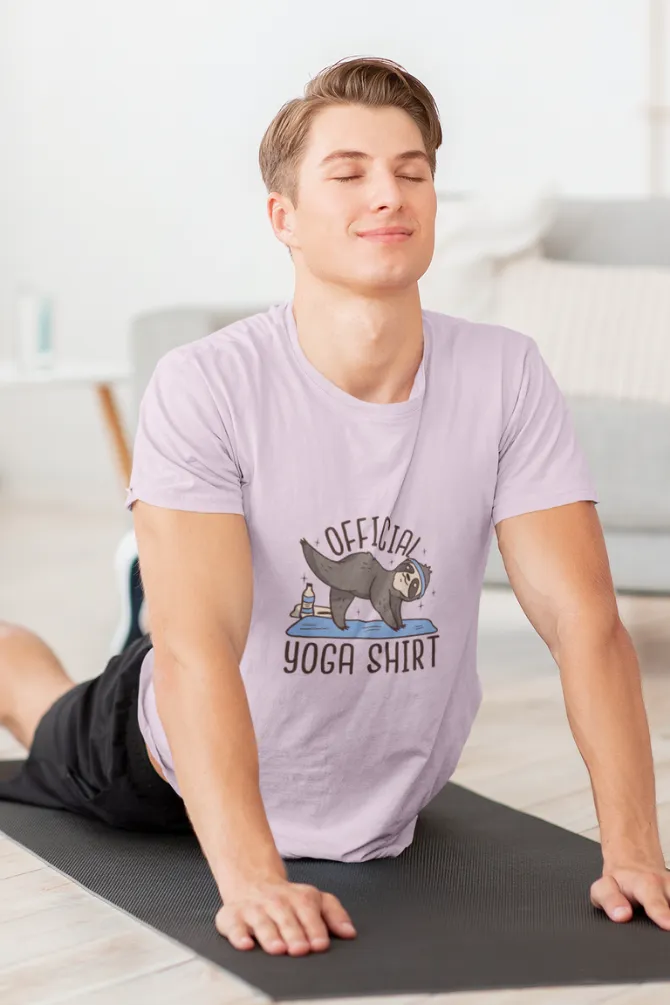 Official Yoga Sloth Printed T-shirt for men