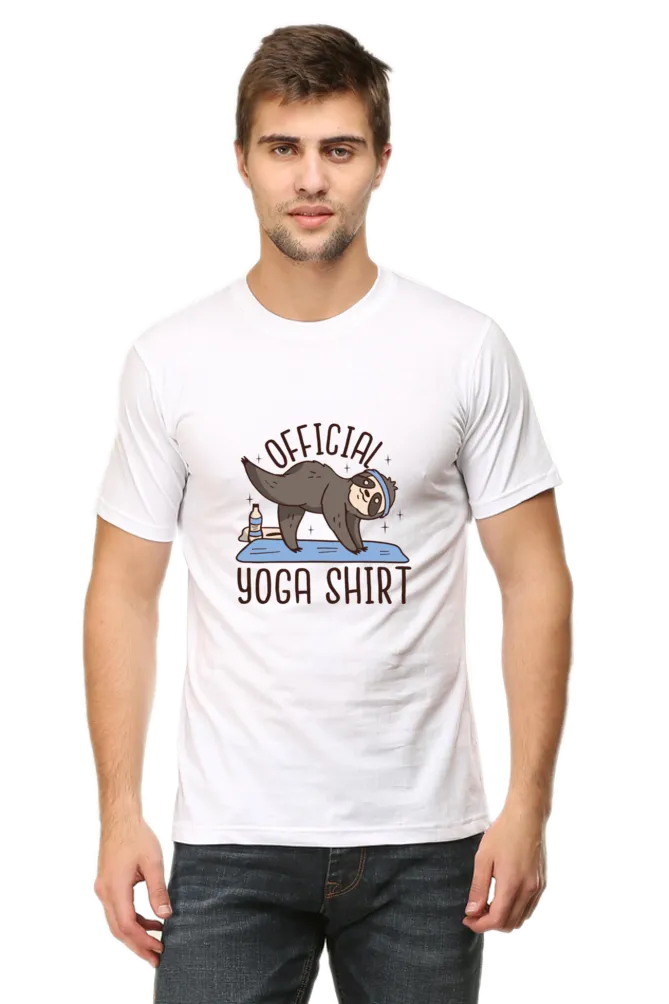 Official Yoga Sloth Printed T-shirt for men