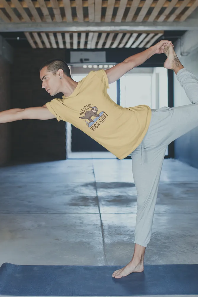 Official Yoga Sloth Printed T-shirt for men
