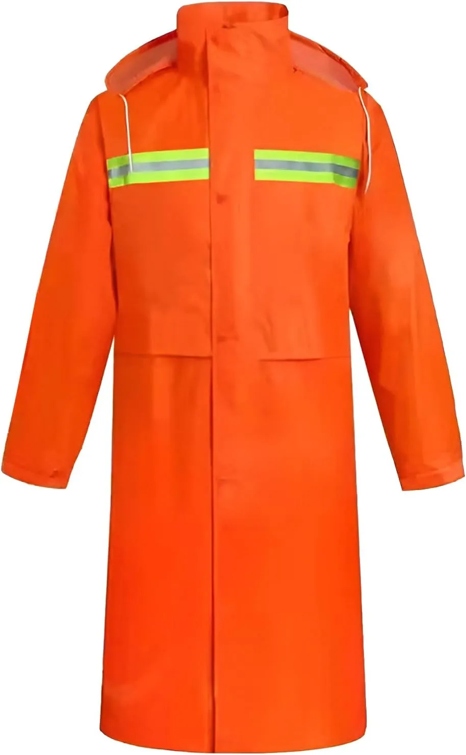 OhMill Men Raincoat High Visibility Safety Vest Full Stormproof Labor Reflective Rain Poncho Safety Jacket Outdoor Site