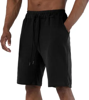 Ohoo Men's Athletic Sweat Shorts Lightweight Casual Workout Lounge Shorts with Comfort Fit