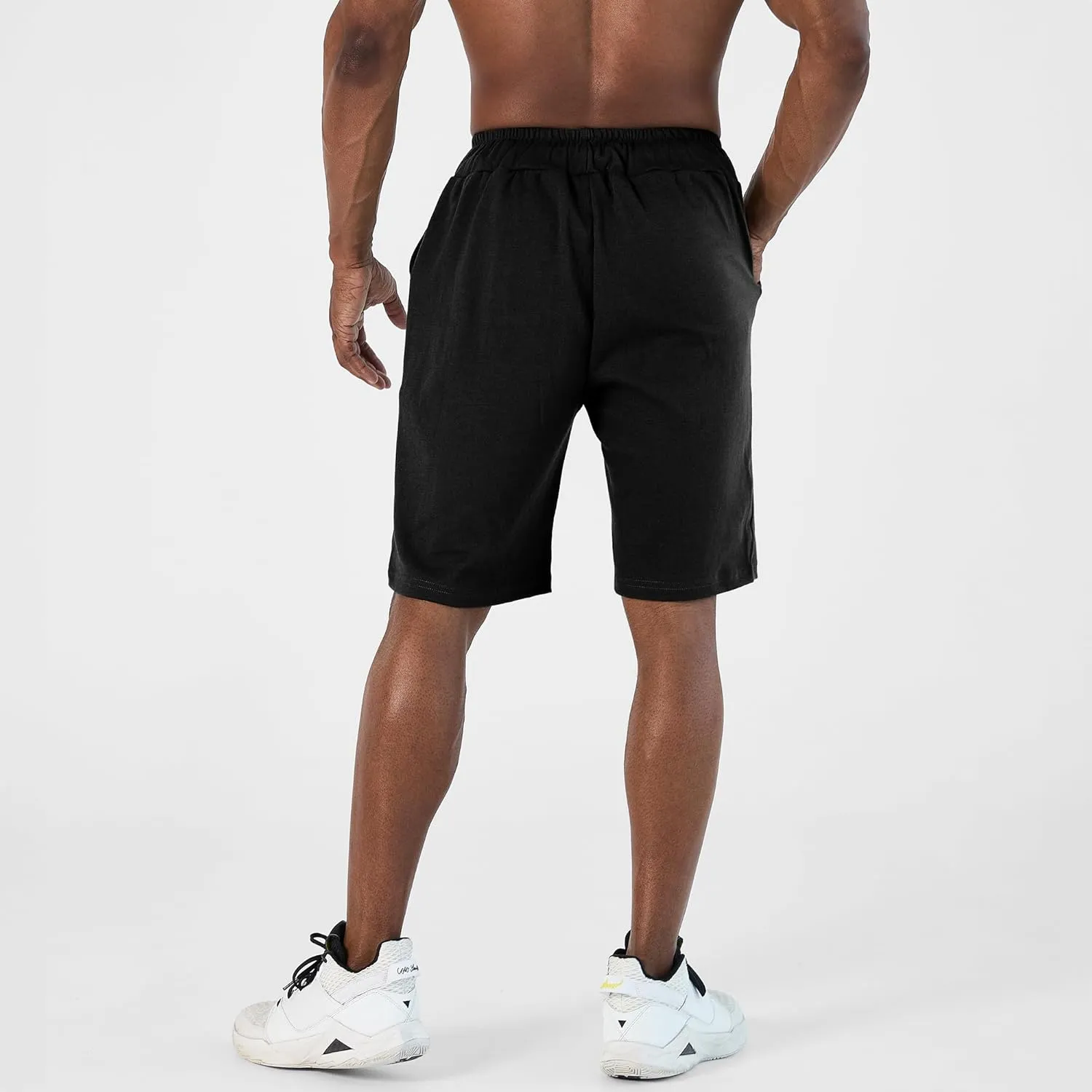 Ohoo Men's Athletic Sweat Shorts Lightweight Casual Workout Lounge Shorts with Comfort Fit