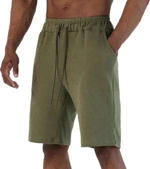 Ohoo Men's Athletic Sweat Shorts Lightweight Casual Workout Lounge Shorts with Comfort Fit