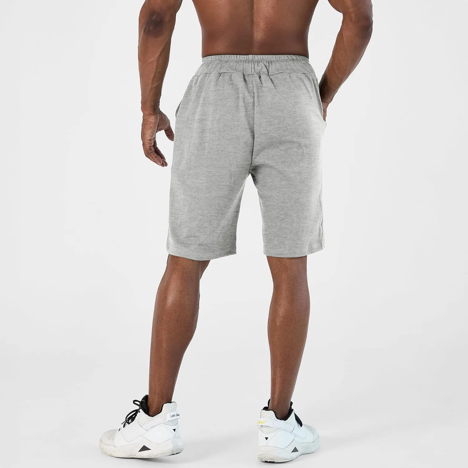 Ohoo Men's Athletic Sweat Shorts Lightweight Casual Workout Lounge Shorts with Comfort Fit