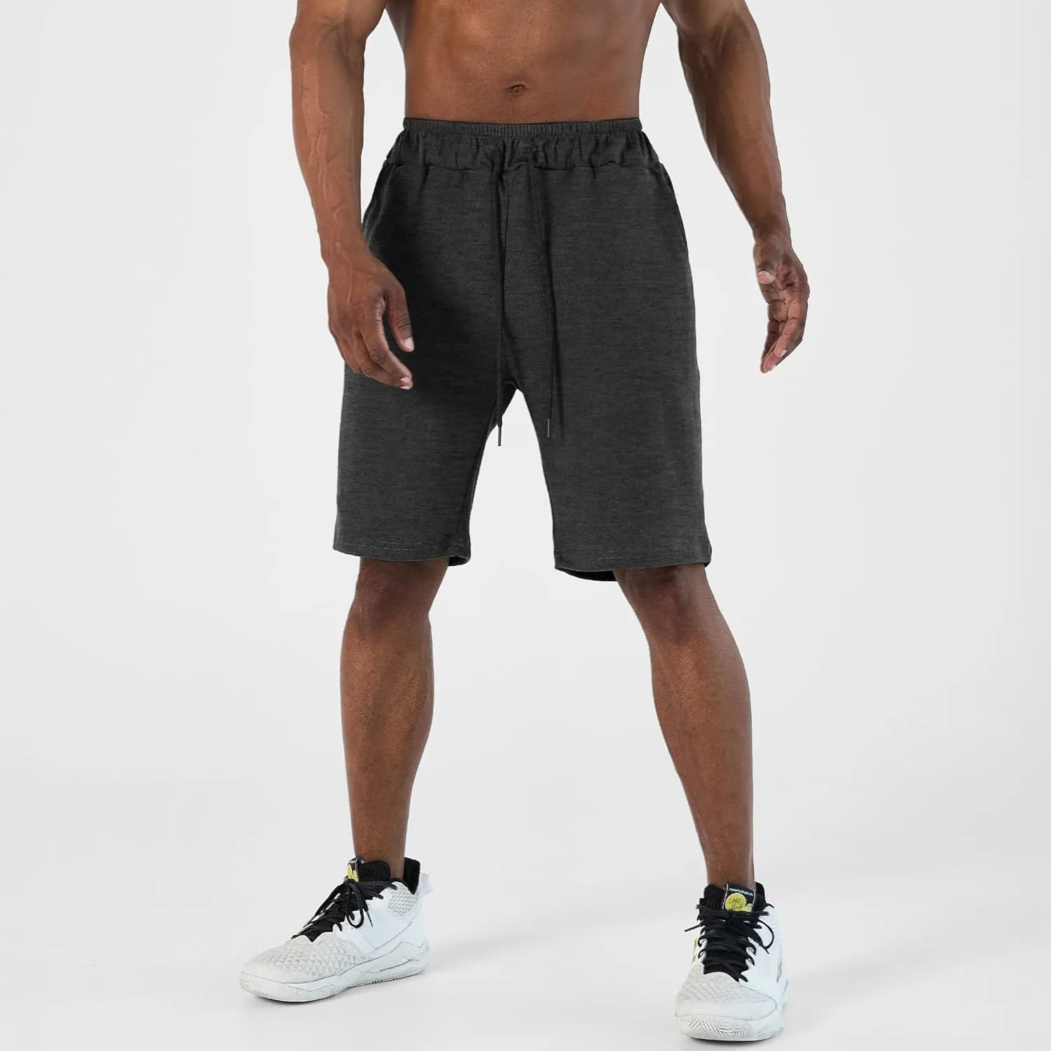 Ohoo Men's Athletic Sweat Shorts Lightweight Casual Workout Lounge Shorts with Comfort Fit