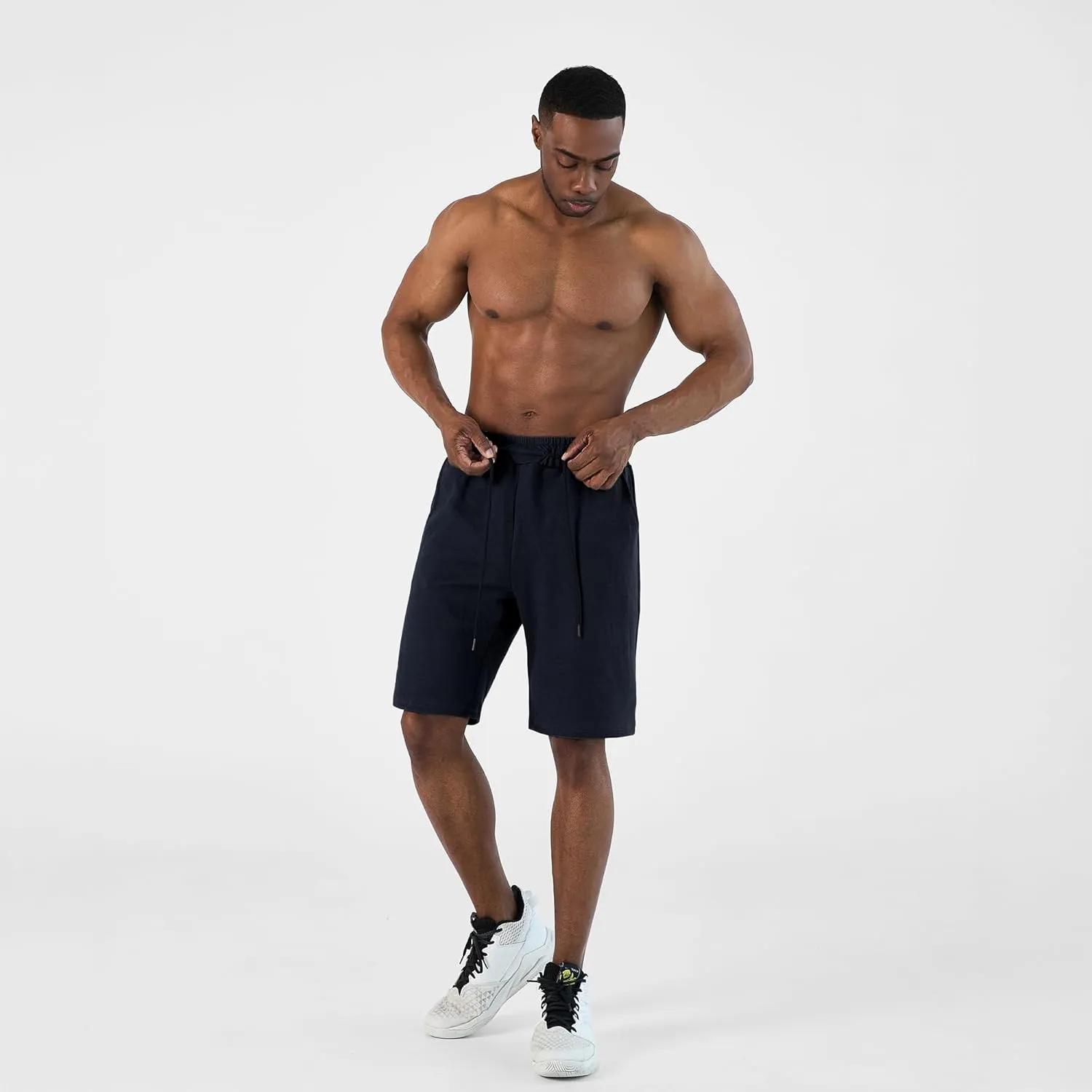 Ohoo Men's Athletic Sweat Shorts Lightweight Casual Workout Lounge Shorts with Comfort Fit