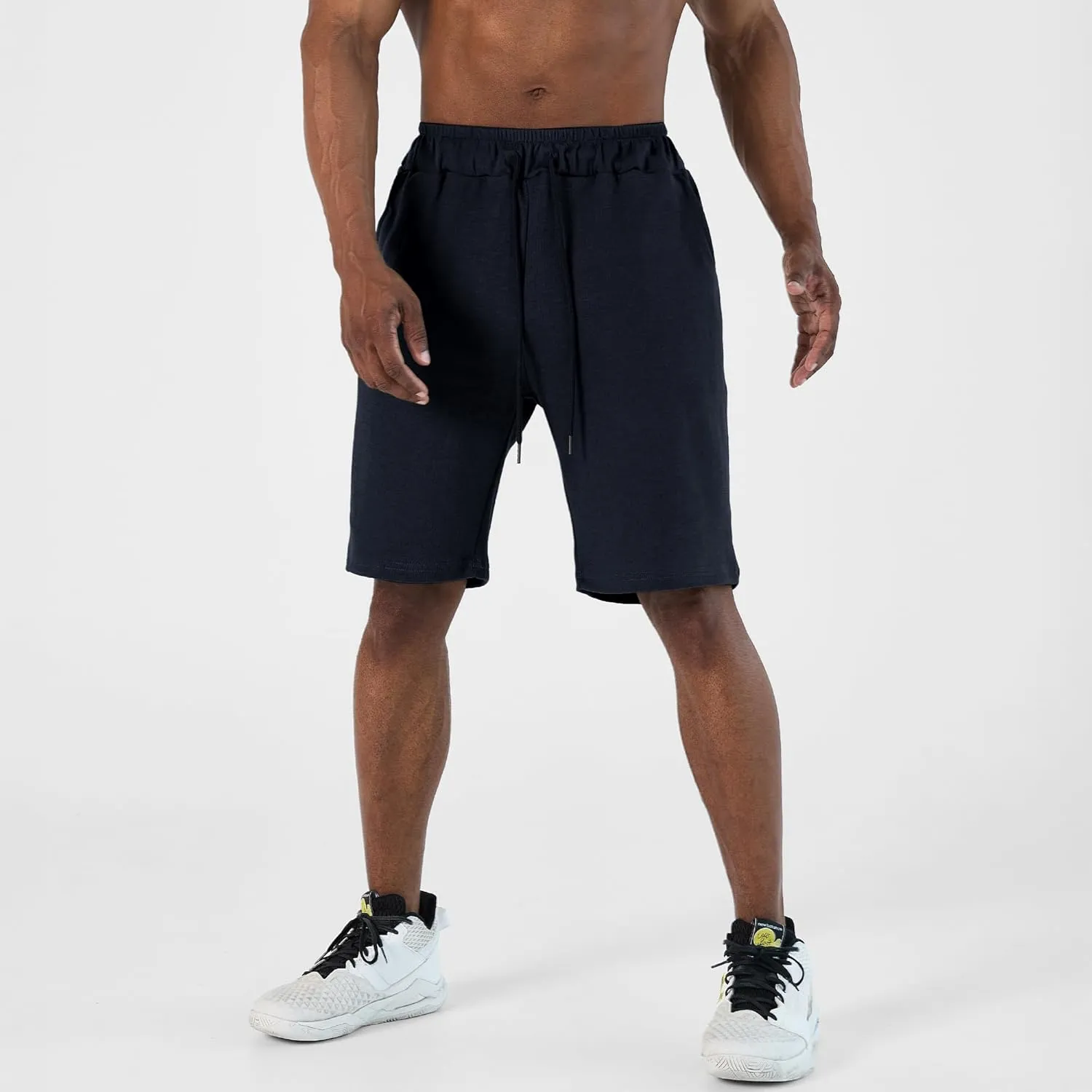 Ohoo Men's Athletic Sweat Shorts Lightweight Casual Workout Lounge Shorts with Comfort Fit