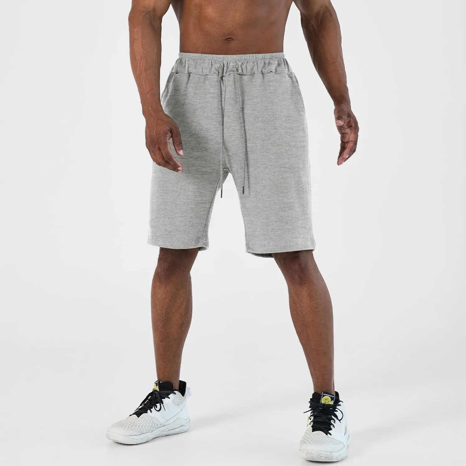 Ohoo Men's Athletic Sweat Shorts Lightweight Casual Workout Lounge Shorts with Comfort Fit