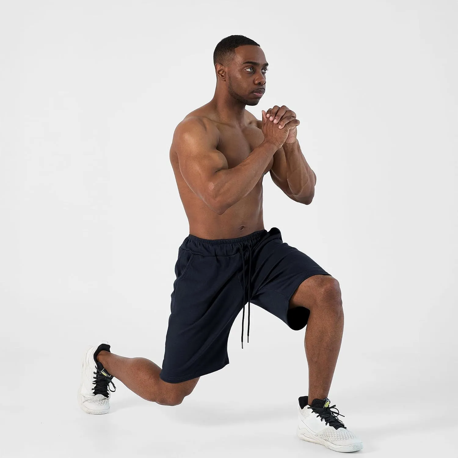 Ohoo Men's Athletic Sweat Shorts Lightweight Casual Workout Lounge Shorts with Comfort Fit
