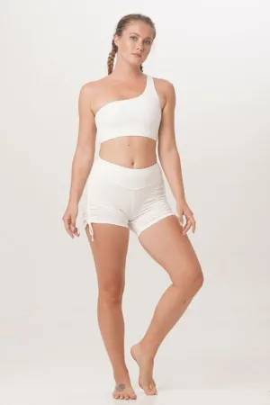 One shoulder Top White