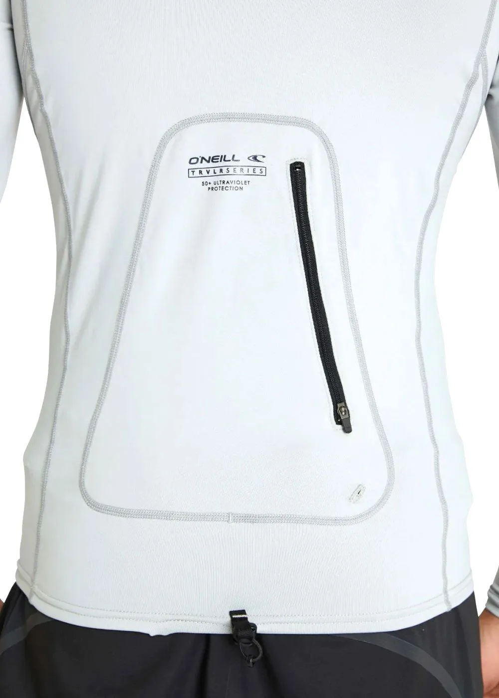 ONeill Mens Trvlr LS Hooded Rash 220gsm