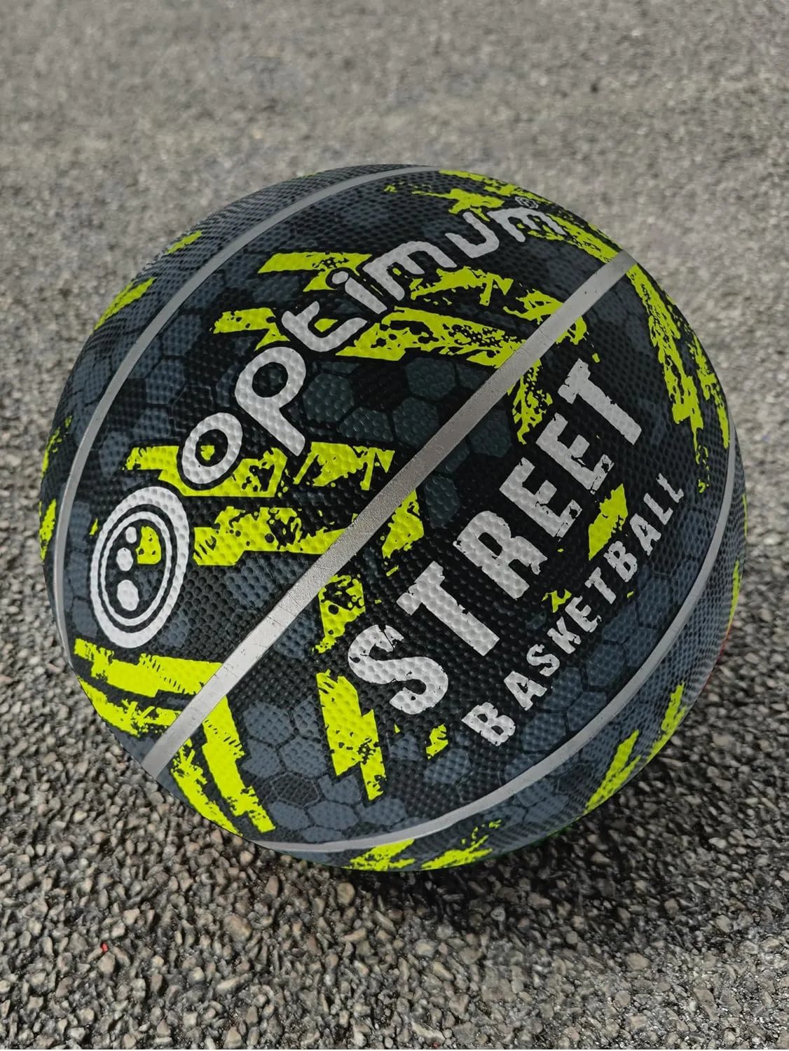 Optimum STREET BASKETBALL - BLACK/YELLOW - SIZE 7
