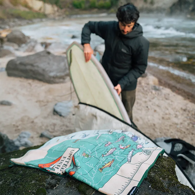 Original Towel: United States Fish Map