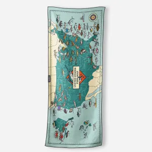 Original Towel: United States Fish Map