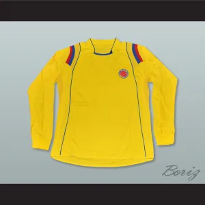 Pablo Escobar 2 Colombia Yellow Long Sleeve Football Soccer Jersey