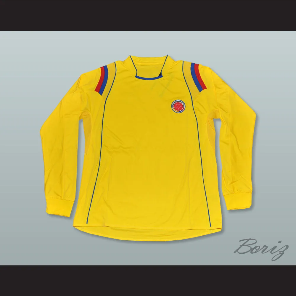 Pablo Escobar 2 Colombia Yellow Long Sleeve Football Soccer Jersey
