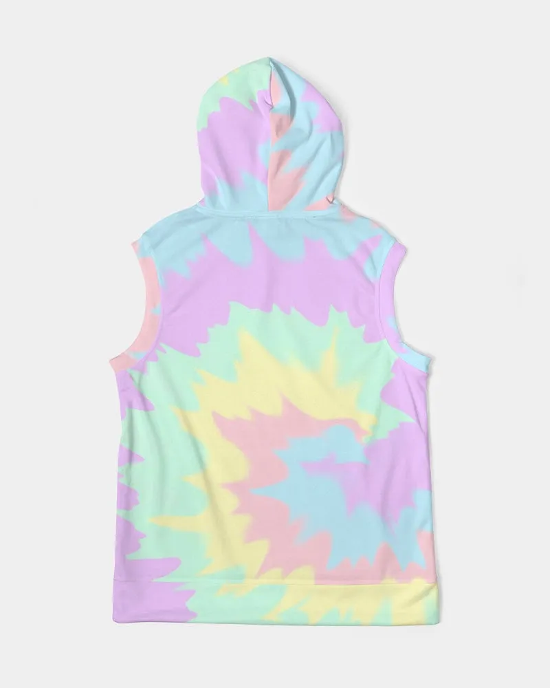 Pastel Smash Tie Dye Men's Premium Heavyweight Sleeveless Hoodie