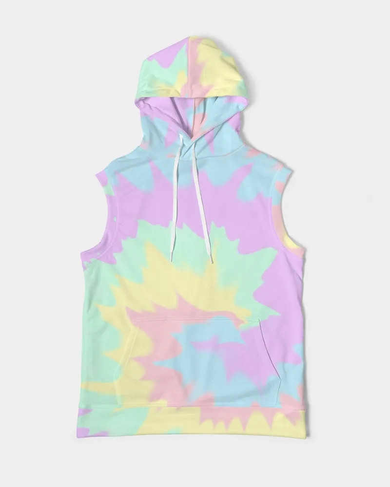 Pastel Smash Tie Dye Men's Premium Heavyweight Sleeveless Hoodie