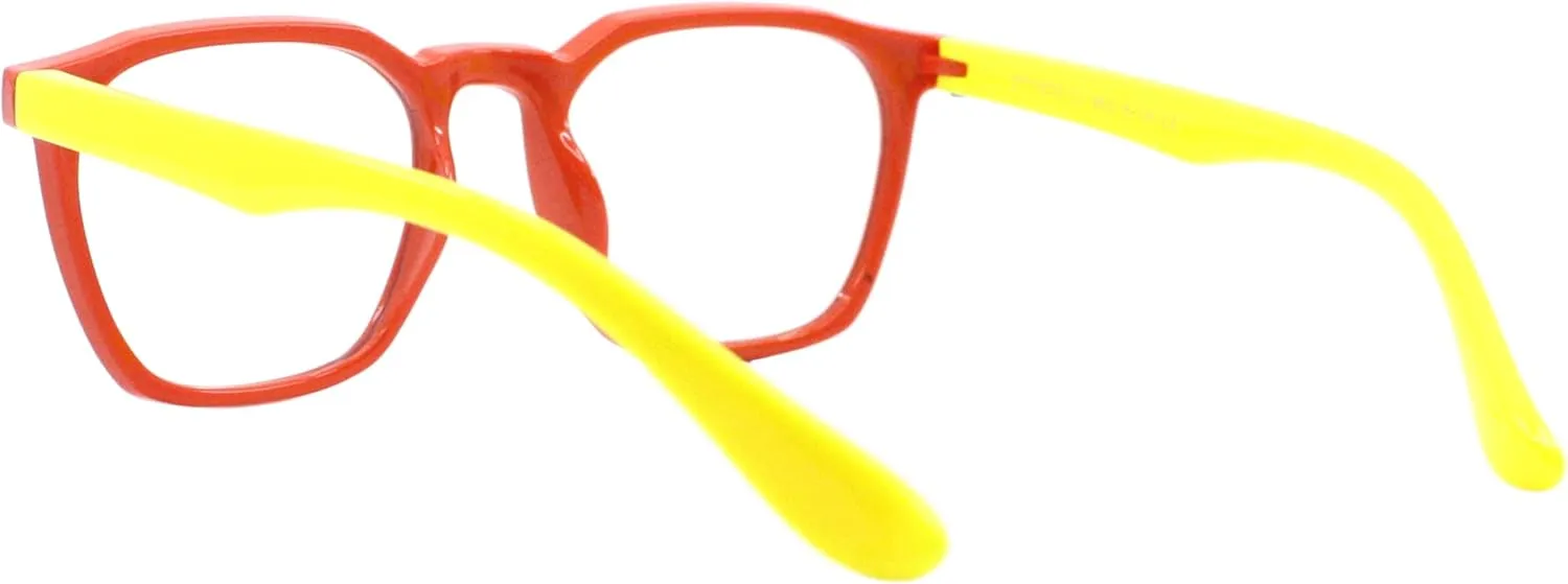 PASTL Kid's Blue Light Blocker Glasses Soft Flexible Square Frame Girls Boys UV