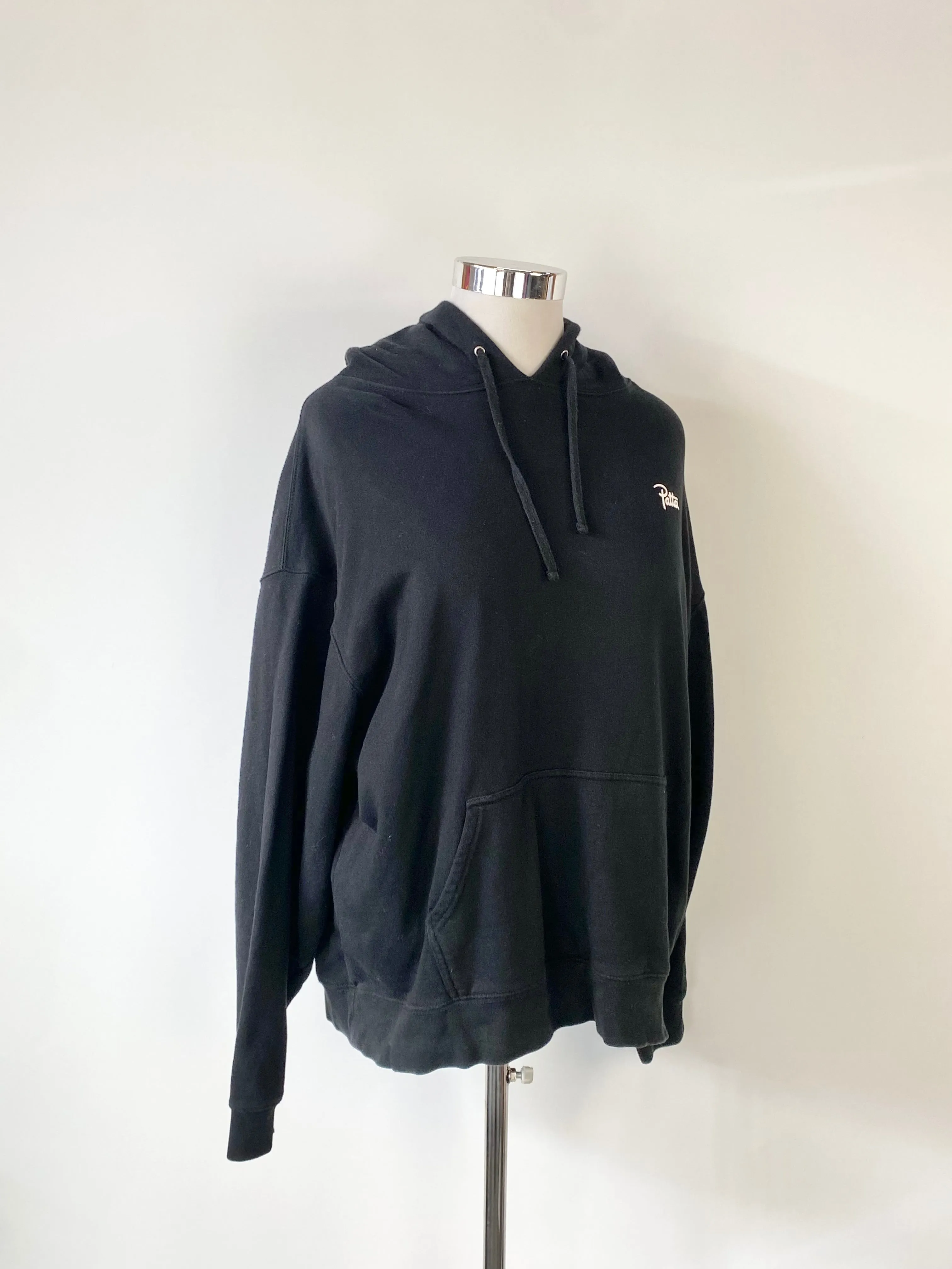 Patta Clothing Black Rose Embroidered Hoodie - XL