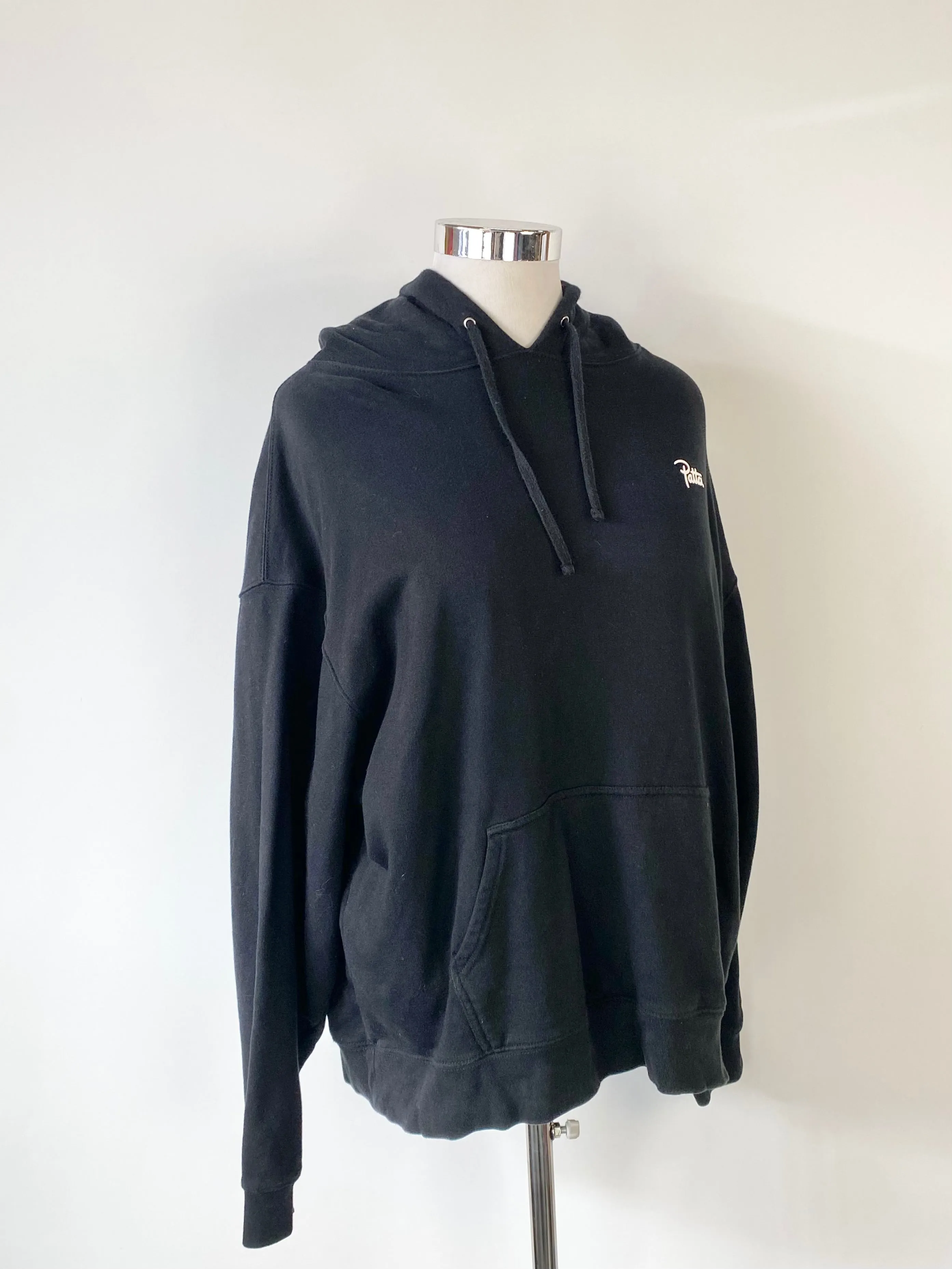 Patta Clothing Black Rose Embroidered Hoodie - XL