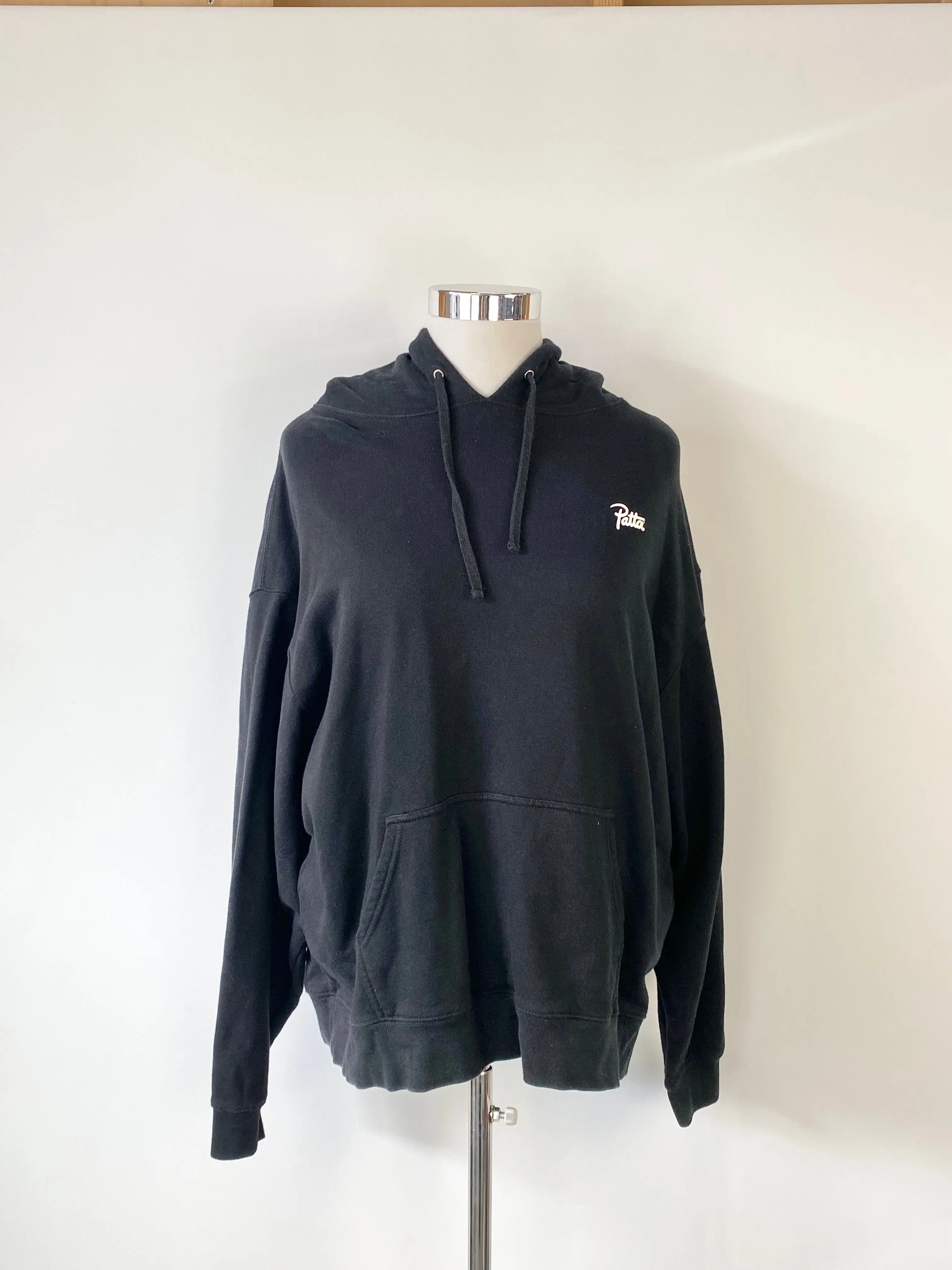 Patta Clothing Black Rose Embroidered Hoodie - XL