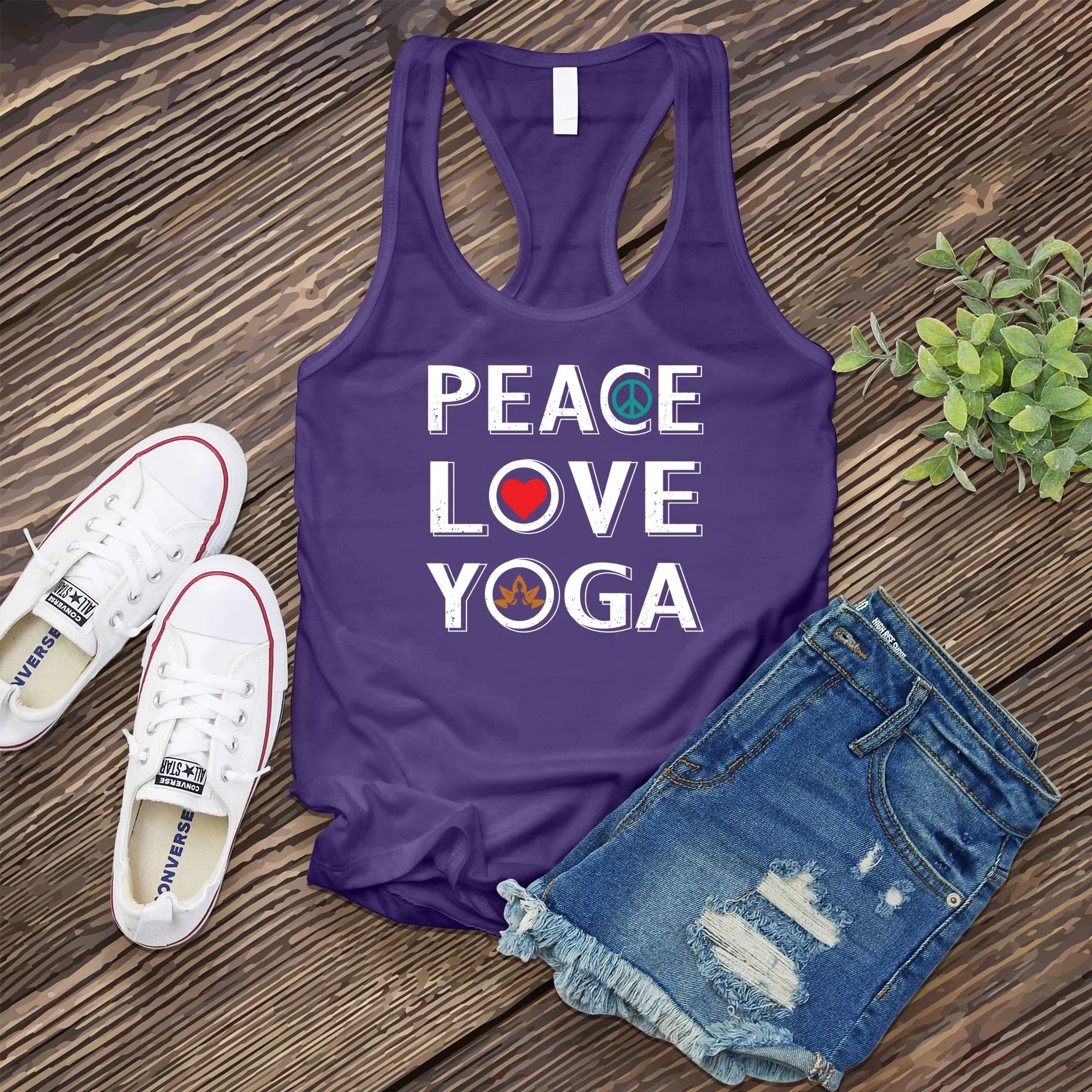 Peace Love Yoga Women's Tank Top