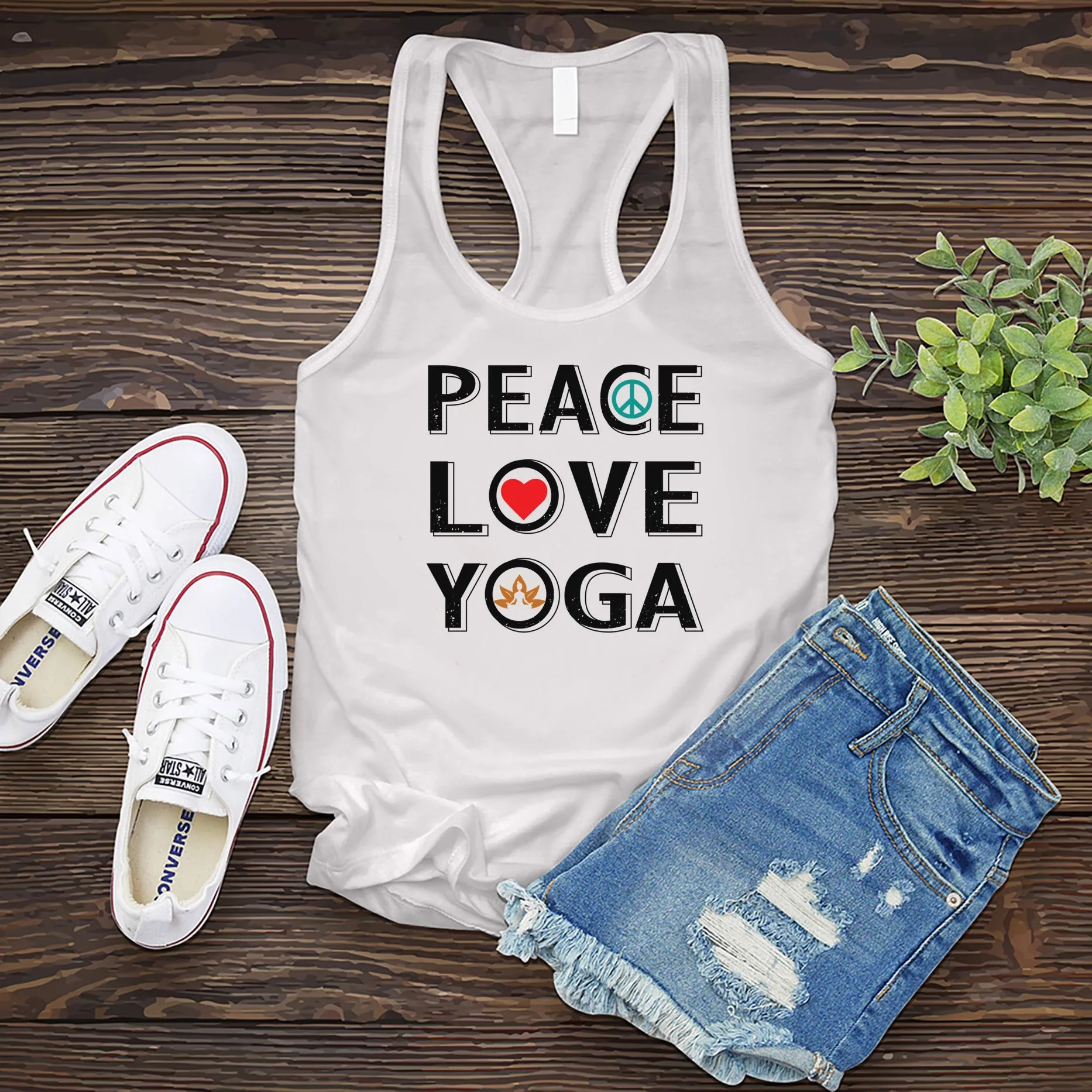 Peace Love Yoga Women's Tank Top