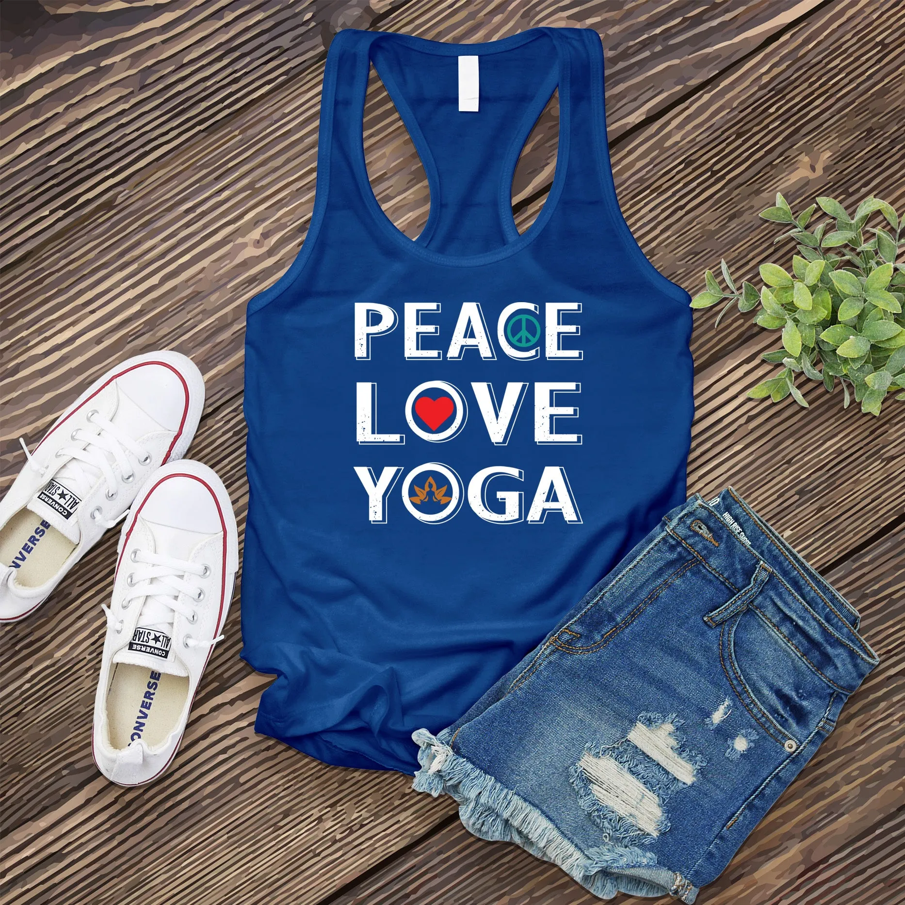 Peace Love Yoga Women's Tank Top