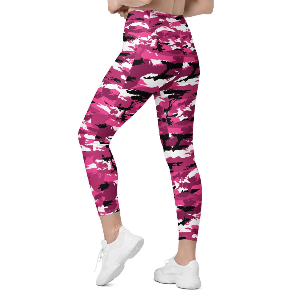 Pink Camo Leggings with Pockets