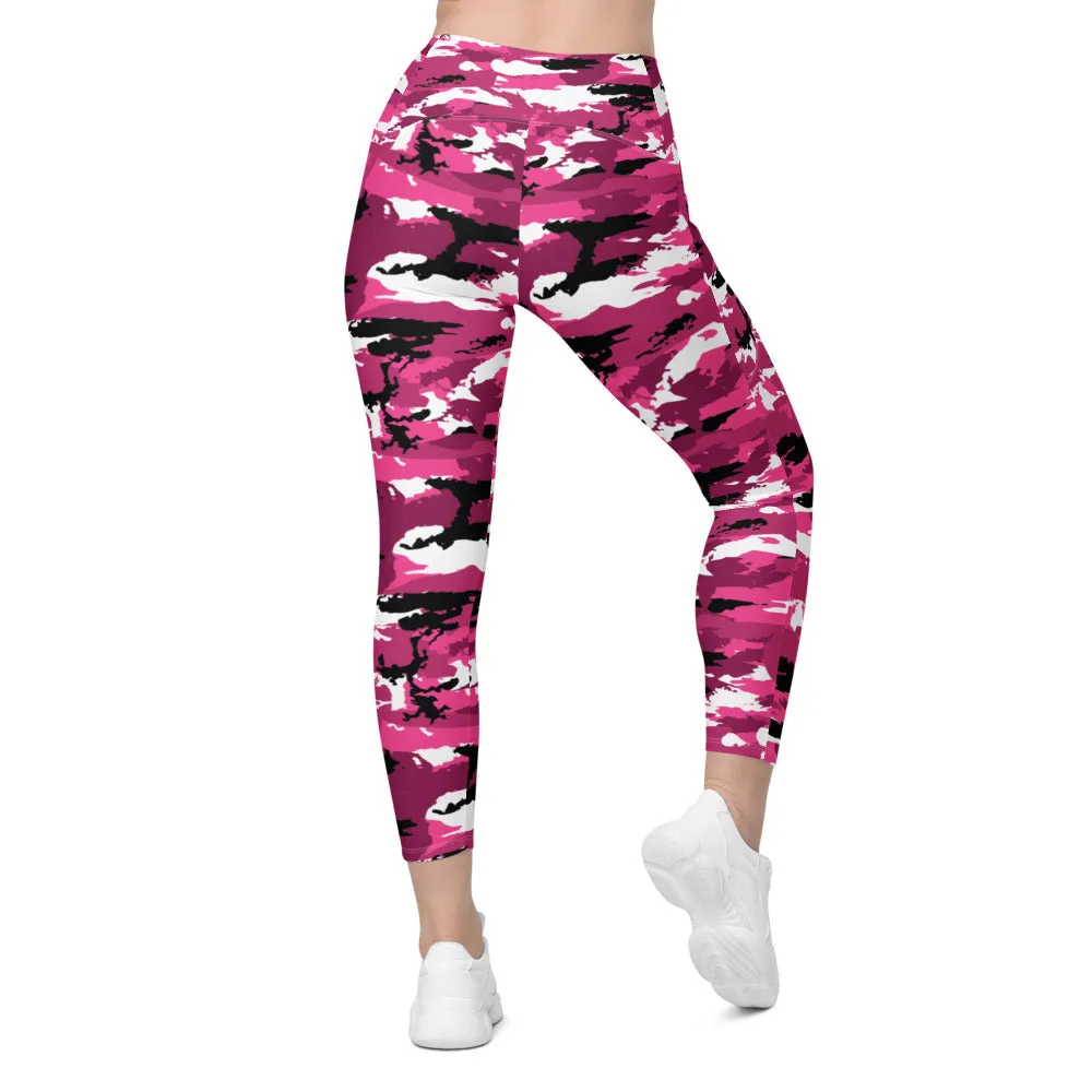 Pink Camo Leggings with Pockets