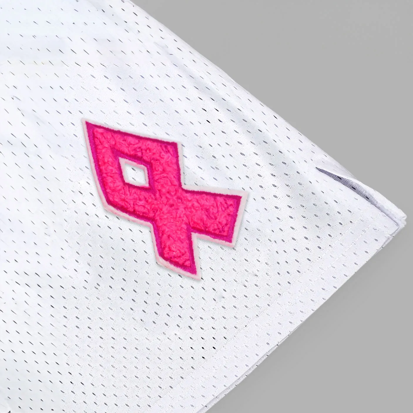 Pink Ribbon Patch Shorts - 7"