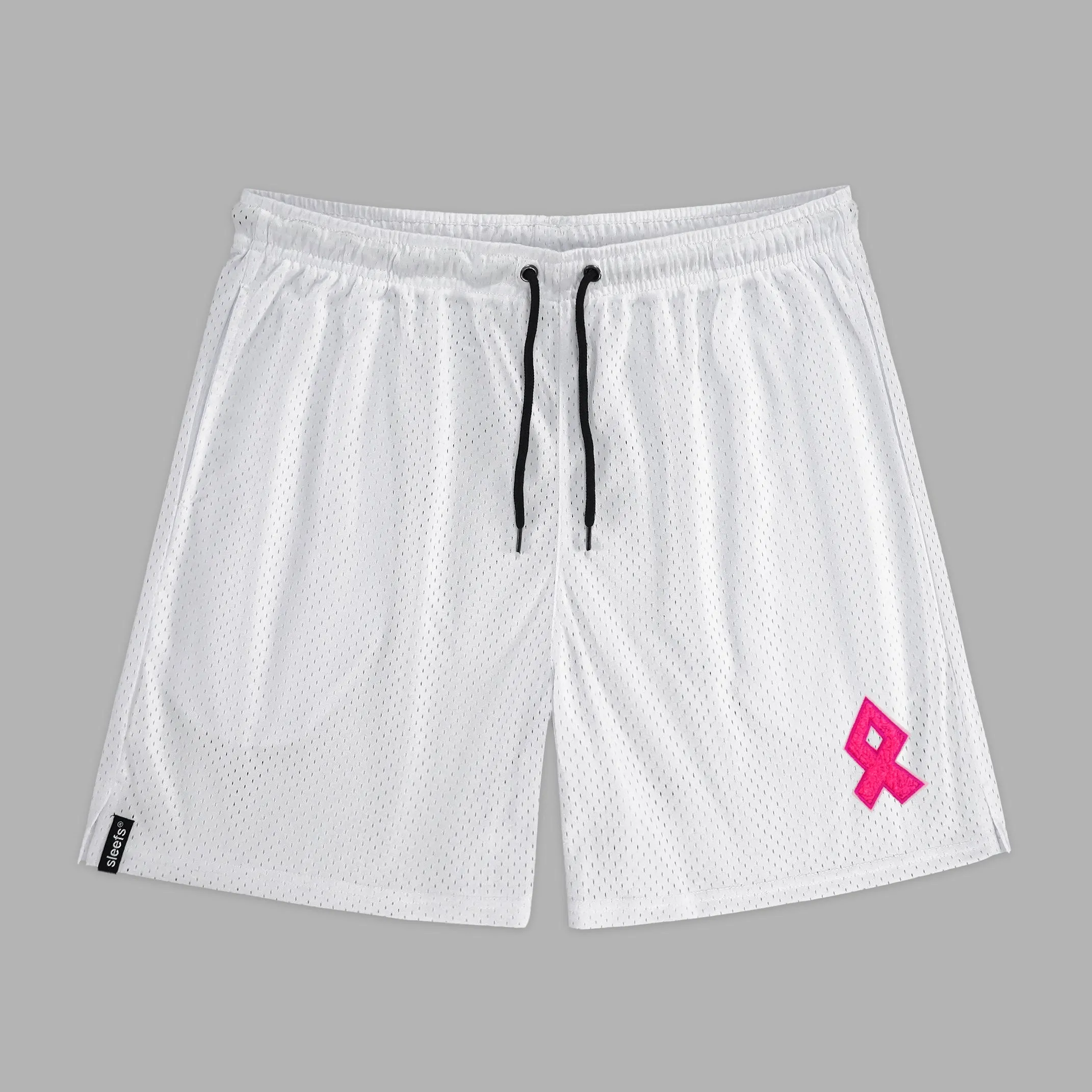 Pink Ribbon Patch Shorts - 7"