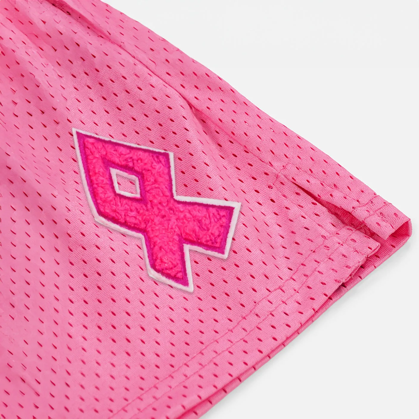 Pink Ribbon Patch Shorts - 7"