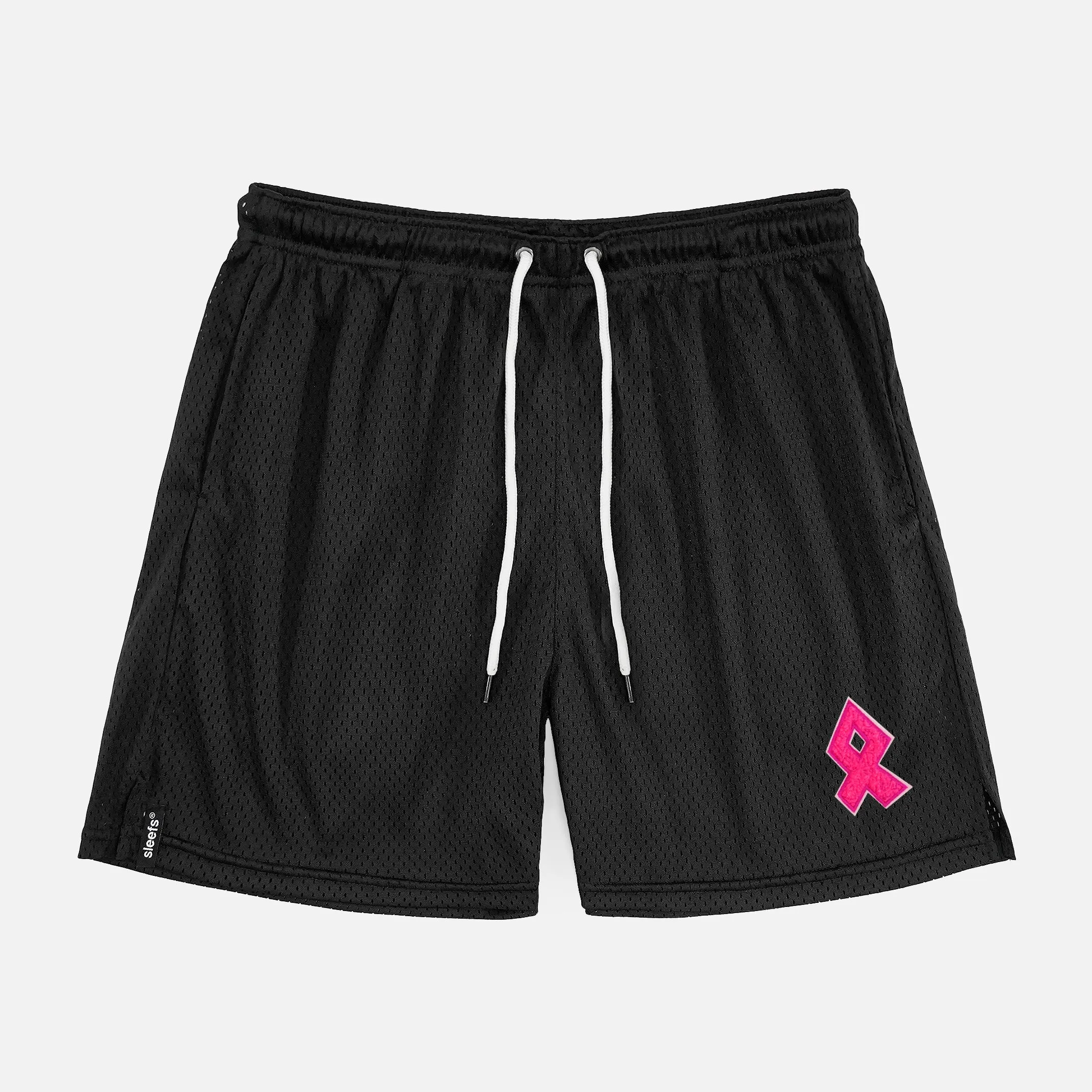 Pink Ribbon Patch Shorts - 7"