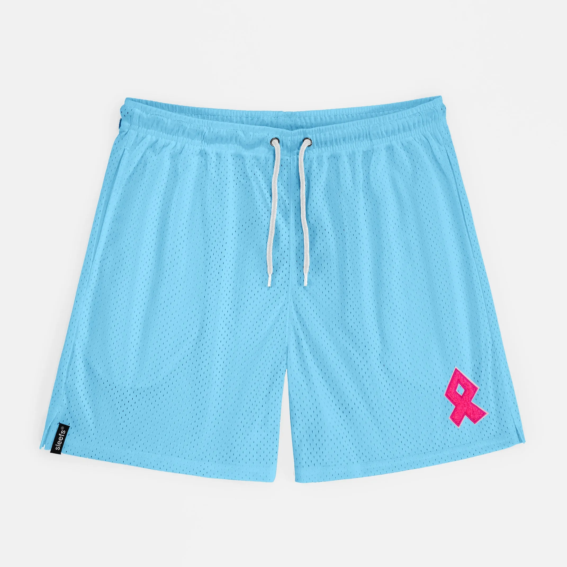 Pink Ribbon Patch Shorts - 7"