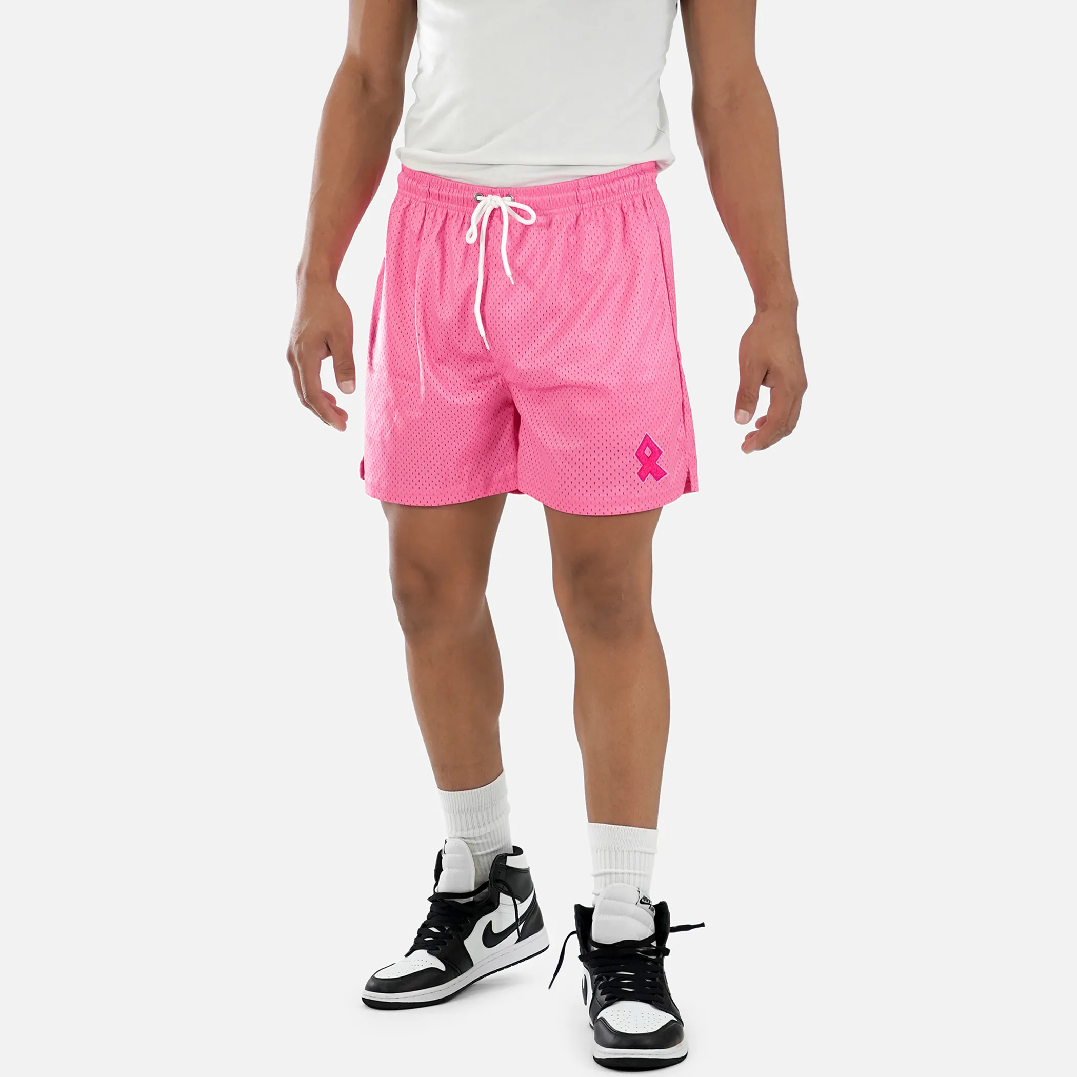 Pink Ribbon Patch Shorts - 7"