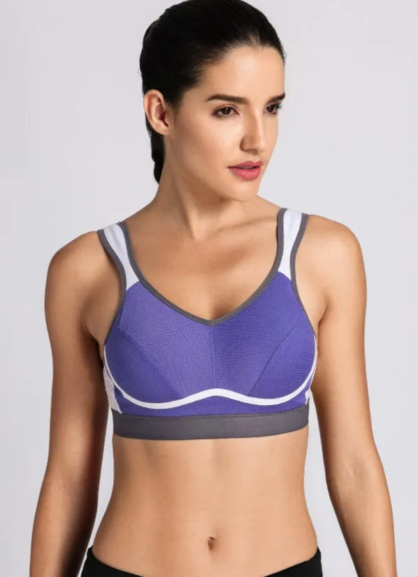 Plus size high impact wireless non-padded sports bra (32C-44F)