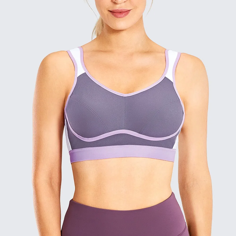Plus size high impact wireless non-padded sports bra (32C-44F)