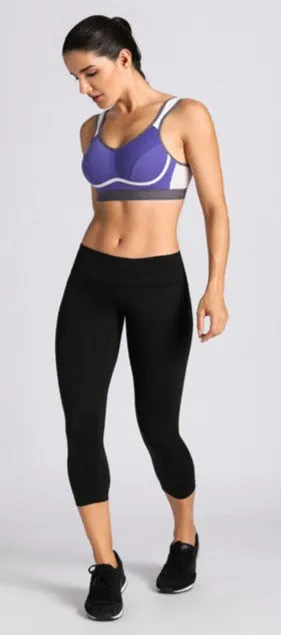 Plus size high impact wireless non-padded sports bra (32C-44F)